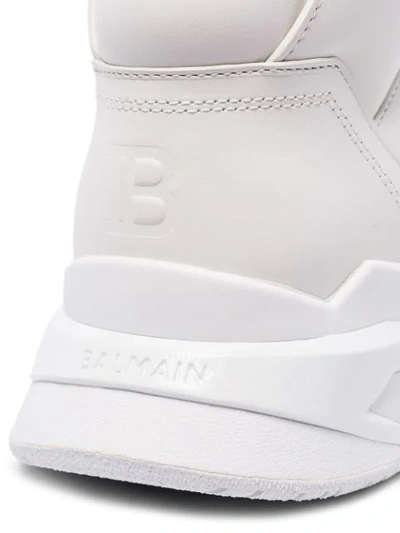 Shop Balmain Basketball Hi-top Sneakers In White