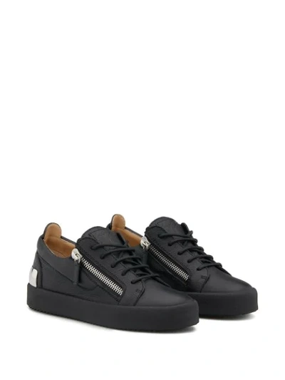 Shop Giuseppe Zanotti Gail Steel Sneakers In Black
