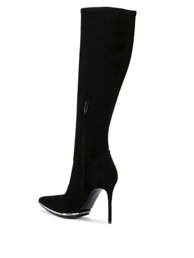 Shop Alexander Wang Stiletto Knee Boots In Black
