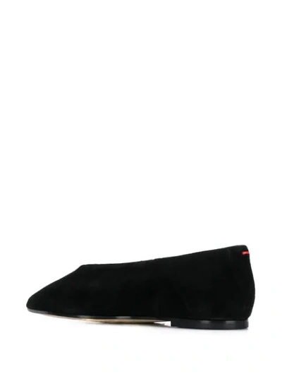 Shop Aeyde Moa Pointed Ballerina Shoes In Black