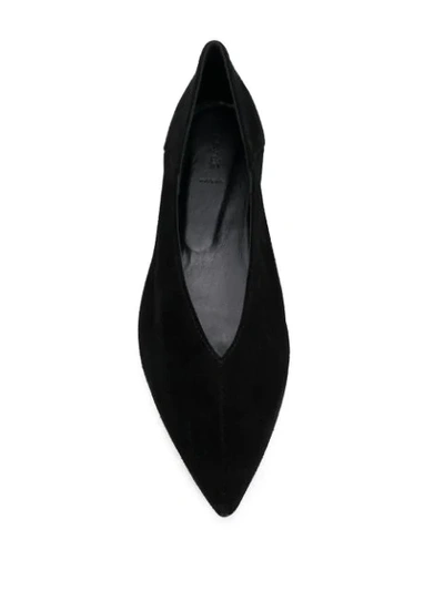 Shop Aeyde Moa Pointed Ballerina Shoes In Black