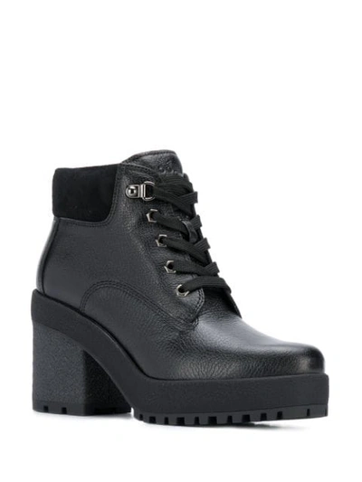 Shop Hogan H475 Heeled Ankle Boots In Black