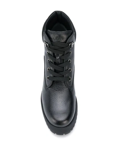 Shop Hogan H475 Heeled Ankle Boots In Black