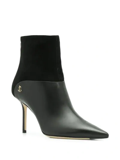 Shop Jimmy Choo Beyla 85 Pointed Toe Boots In Black