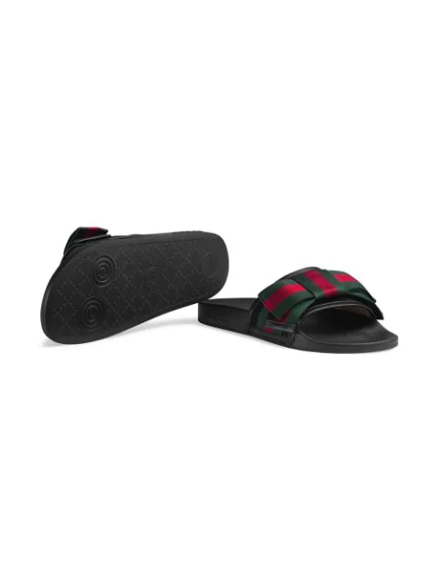 gucci pursuit bow slide sandal