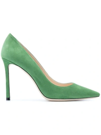 Shop Jimmy Choo Romy 100 Pumps In Green