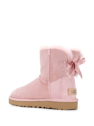 Ugg Mini Bailey Bow Ii Ankle Boots In Pink | ModeSens