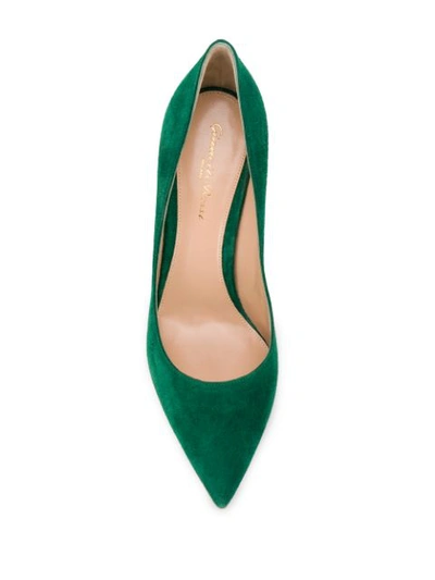 Shop Gianvito Rossi Pointed Toe Pumps In Green