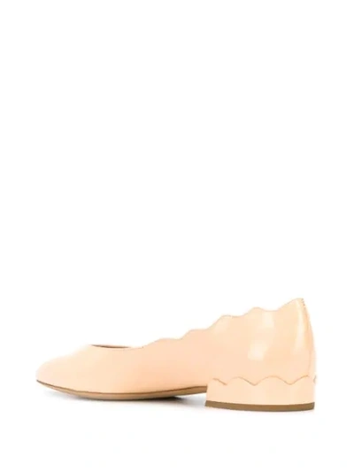 Shop Chloé Lauren Ballerina Shoes In Neutrals