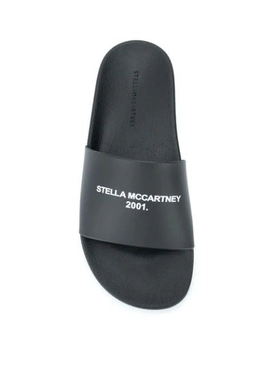 Shop Stella Mccartney 2001 Print Slides In Black