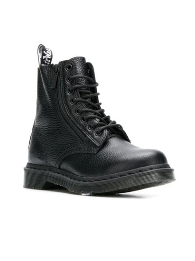 Shop Dr. Martens' 1460 Pascal Side Zip Boots In Black