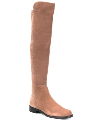 Shop Stuart Weitzman 5050 Boots In Sm006 Taupe