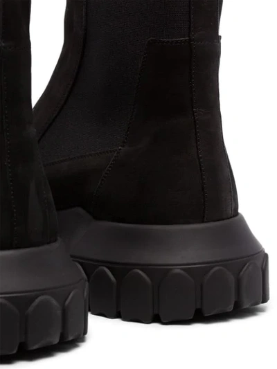 Shop Rick Owens Bozo Beatles Ankle Boots In 099 Black Sole