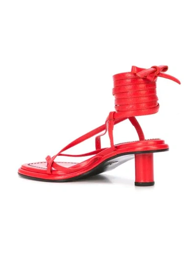 Shop Proenza Schouler Strappy Mid Heel Sandals In Red