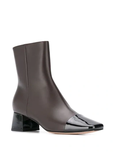 Shop Gianvito Rossi Cap Toe Boots In Brown