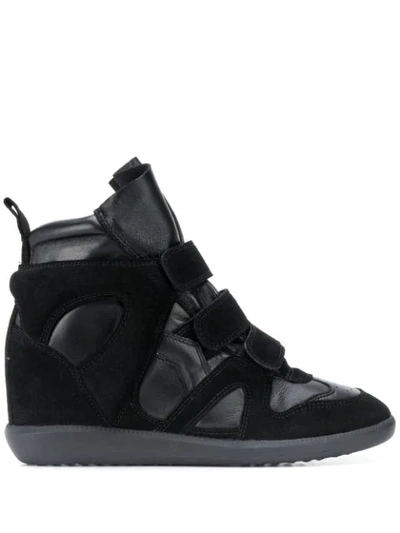 Shop Isabel Marant Bekett Wedge Sneakers In Black