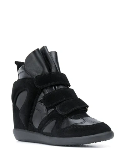 Shop Isabel Marant Bekett Wedge Sneakers In Black