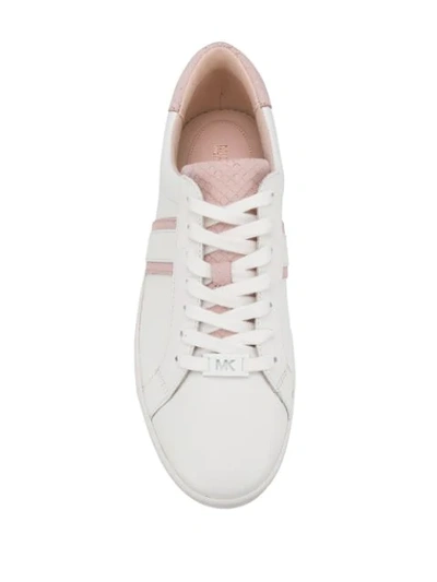 Shop Michael Michael Kors Lace Up Sneakers In White