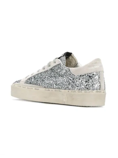Shop Golden Goose Glitter Detail Sneakers In Grey