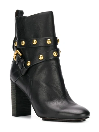 Shop See By Chloé Janis Heeled Ankle Boots - Black