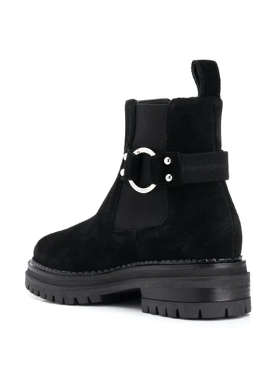 Shop Sergio Rossi Side Buckle Boots In Black