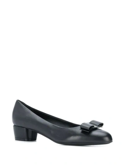 Shop Ferragamo Vara Bow Detail Pumps In Black