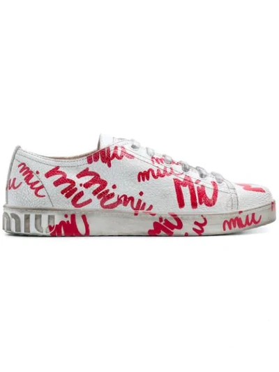 Shop Miu Miu Sneakers - White