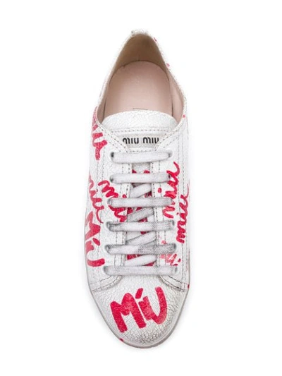Shop Miu Miu Sneakers - White