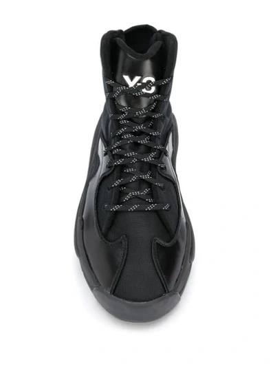 Shop Y-3 Ankle Lace-up Sneakers In Black
