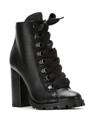 Shop Schutz High Lace-up Boots In Black