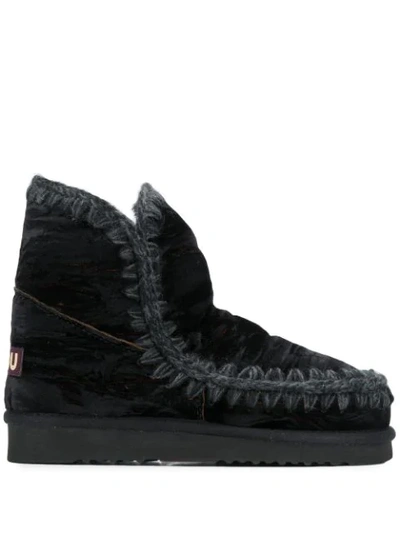 Shop Mou Eskimo Ankle Boots In Black