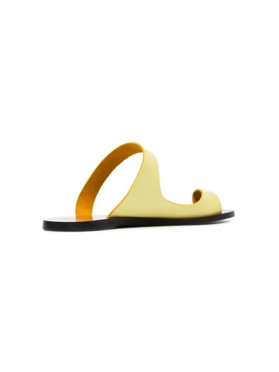 lemon Dina flat leather sandals