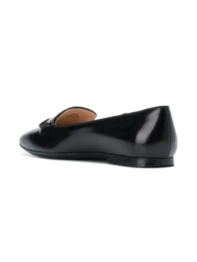 Shop Tod's Double T Loafers In Nero