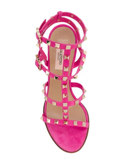 Shop Valentino Garavani Rockstud Sandals - Pink