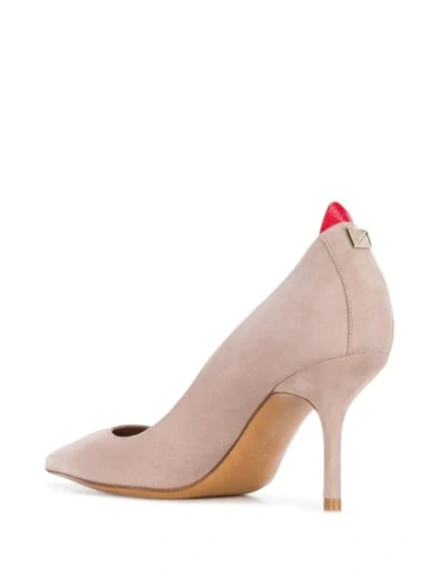 Shop Valentino Garavani Rockstud Detail Pumps In Neutrals