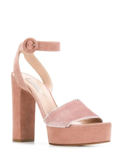 Shop Casadei Platform Sandals In Pink