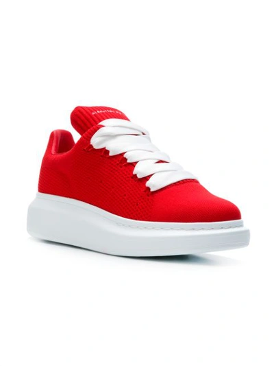 Shop Alexander Mcqueen Oversized Sole Sneakers In Red