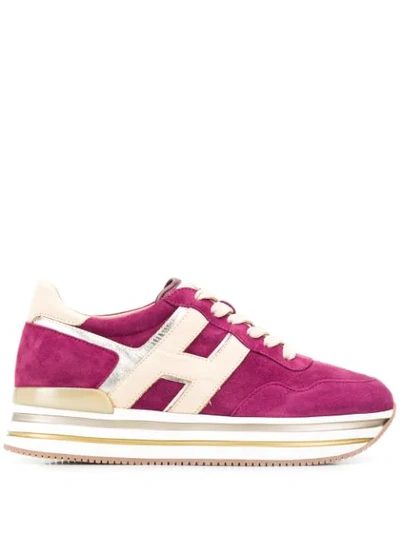 Shop Hogan Platform Sneakers In Pink