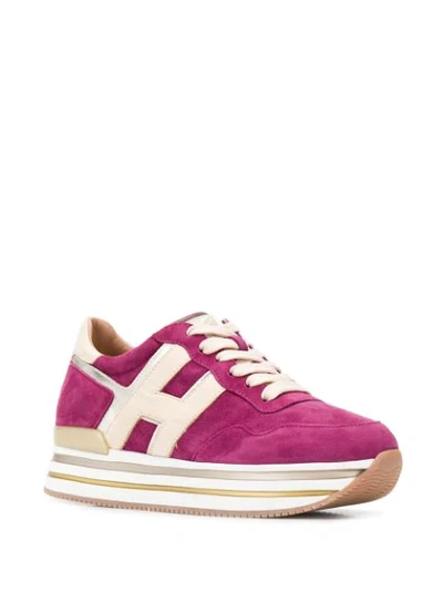 Shop Hogan Platform Sneakers In Pink