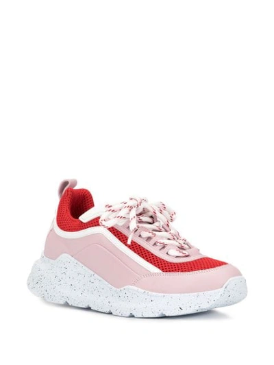 Shop Msgm Chunky Sole Sneakers In Pink
