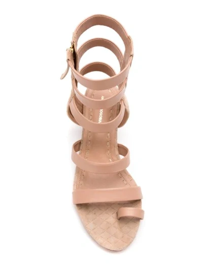 Shop Andrea Bogosian Leather Sandals - Neutrals