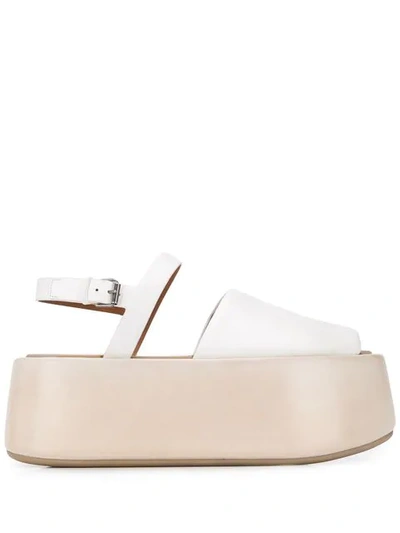 Shop Marsèll Platform Sandals In White