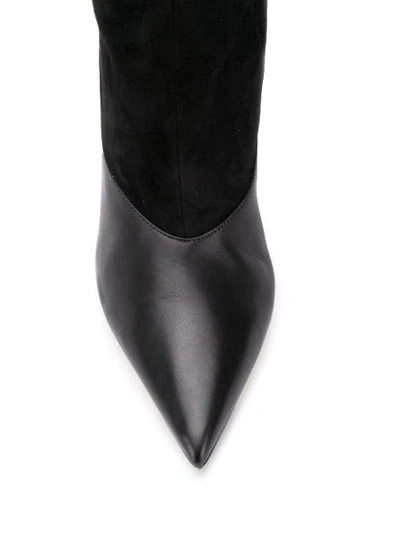 Shop Jimmy Choo Brelan 85 Suede Knee High Boots In Black