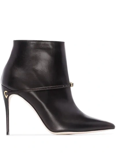 Shop Jennifer Chamandi Niccolo Two-tone Ankle Boots In Black