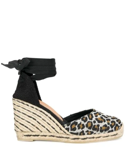 Shop Castaã±er Carina Wedge Espadrilles In Black