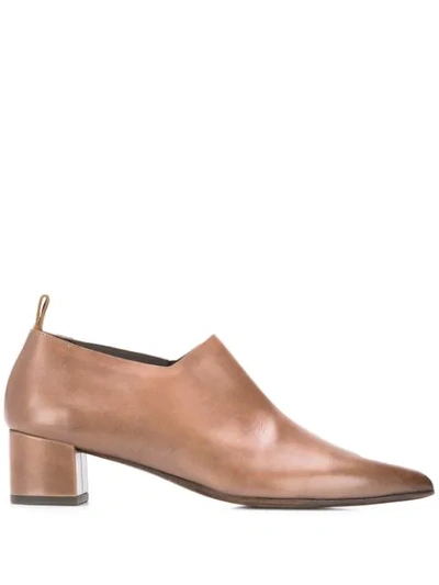 Shop Marsèll Low Pointed Pumps In Brown