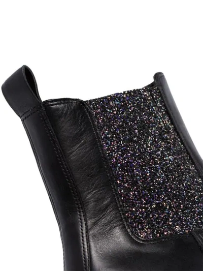 Shop Sophia Webster Bessie Glittered Chelsea Boots In Black