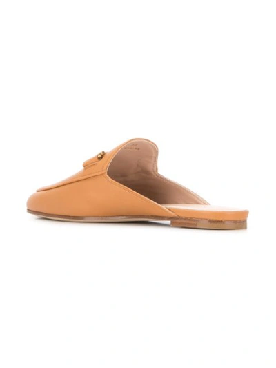 Shop Tod's Double T Slippers In Orange