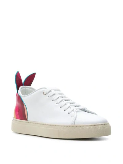 Shop Paul Smith Basso Swirl Rabbit Detail Sneakers In White