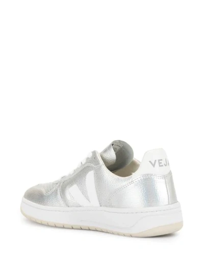 Veja V-10 Unicorn Leather Low-top Sneakers In Unicorn White | ModeSens